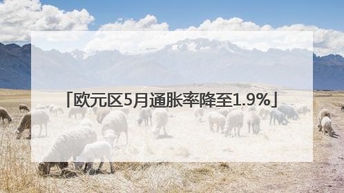 欧元区5月通胀率降至1.9%